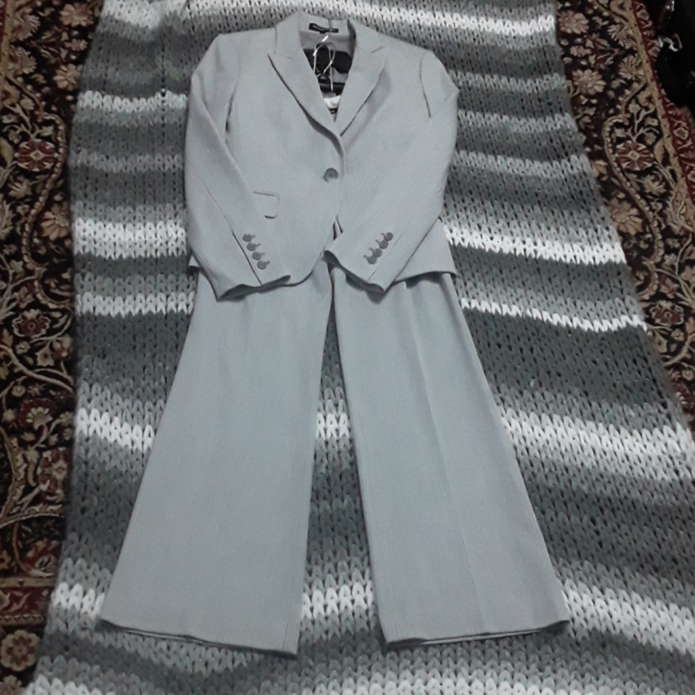 Suit 2 PC Express Gray Pinstripe Suit
